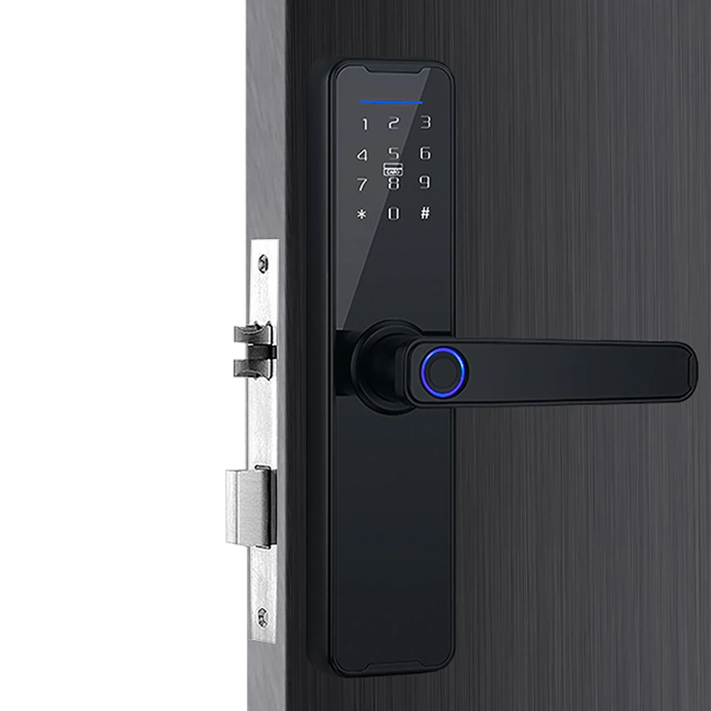 Popular biometric Fingerprint Smart Door Lock  Password Keyless Apartment Room Lock WiFi Tuya APP Digital keyless Door Locks