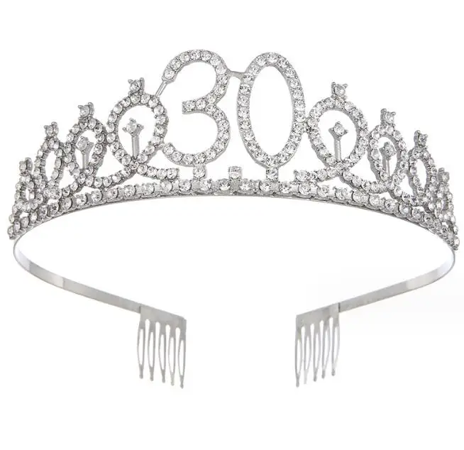 European And American Fashion Alloy Rhinestone Bachelorette Party Crown Happy Birthday Tiara