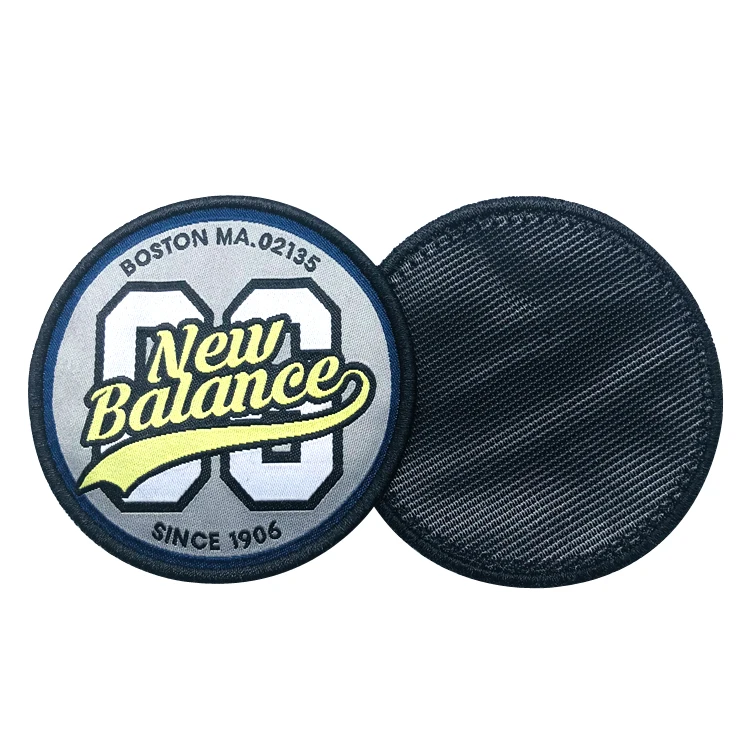 Crest Patches with Hook backing Design Custom Pattern Name Logo Clothing Damask Woven Emblems Patches