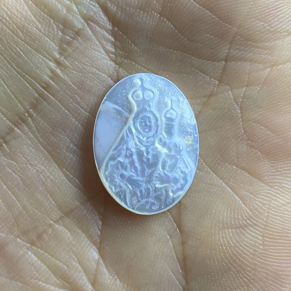 Hot Sell Mexico Brazil Virgin MOP Mother Of Pearl Oval 10*14mm Shape Seashell Virgin Gemstone