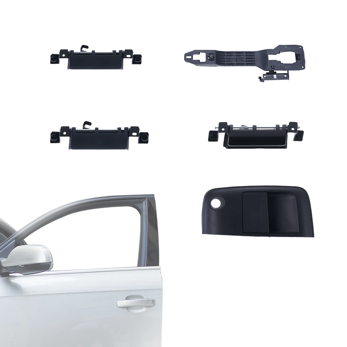 Car Exterior Door Handle 69211-12220-C2 Front W/ Keyhole Cover For Yaris Sedan, Hatchback 07-11