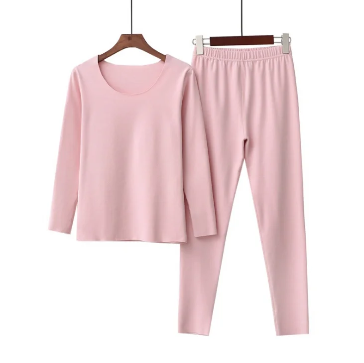 
2021 Autumn And Winter New Fever Thermal Underwear Set Autumn Clothes Long Pants Ladies Pajamas Bottoming Shirt Wholesale 