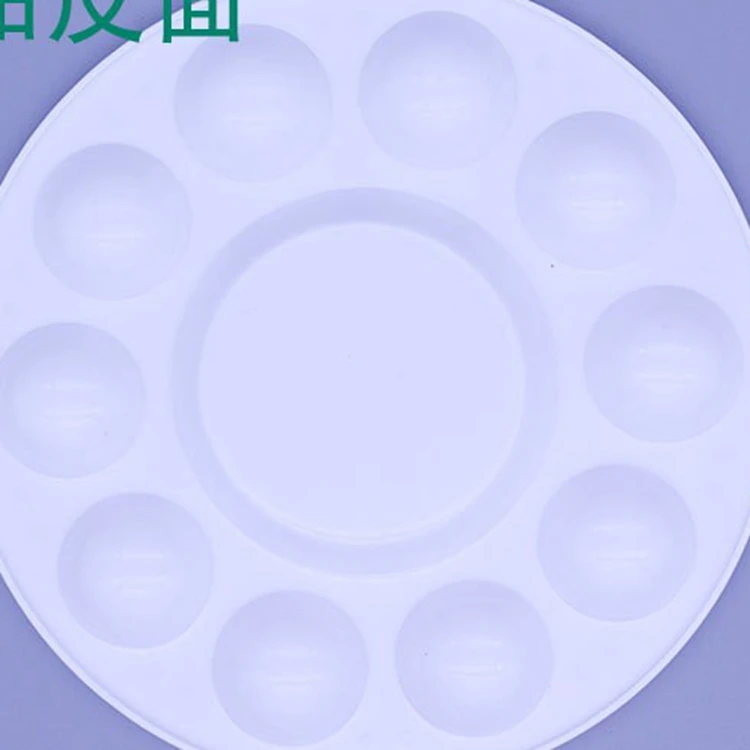 Оптовая продажа, художественные принадлежности, белая акриловая пластиковая масляная Акварельная Палитра 10 лунок, Палетка для рисования для студентов и художников