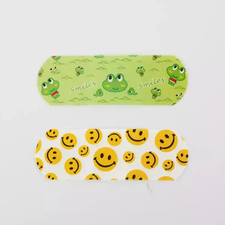 Low price wholesale customize cartoon band aid medical self-adhesive pu colored band aid
