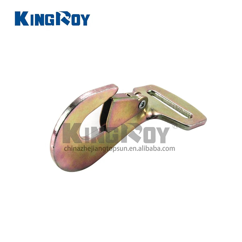 KingRoy 2 дюйма 50 мм оптовая продажа тяжелые грузовые трещоточные ремни витой крючок с защелкой для стягивания