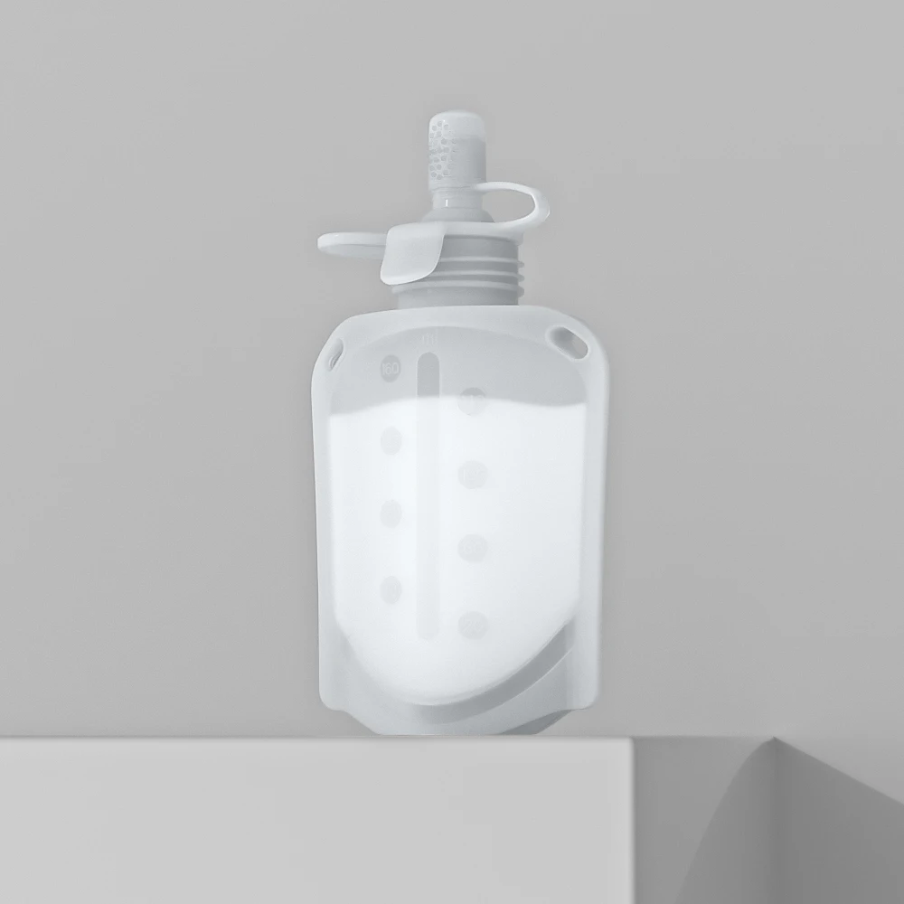 Benhaida Dishwasher Safe Multifunction Reusable Baby Food Pump Pouch with Lid Premium Silicone Breast Milk Storage Bag