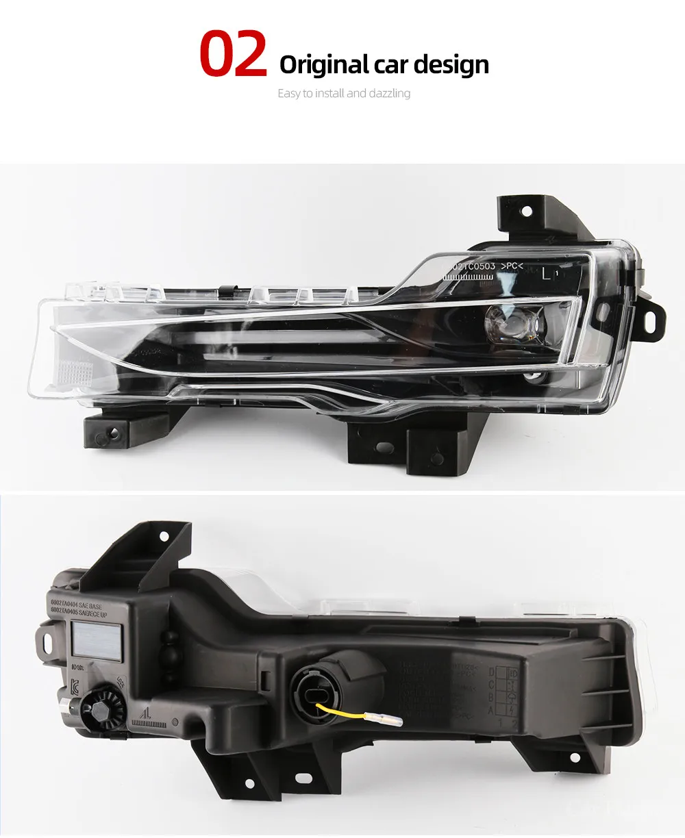 LED DRL Fog Light Fog Lights For Tesla Model 3 2017 2018 2019 2020 2021 Daytime Running Lights turn signal