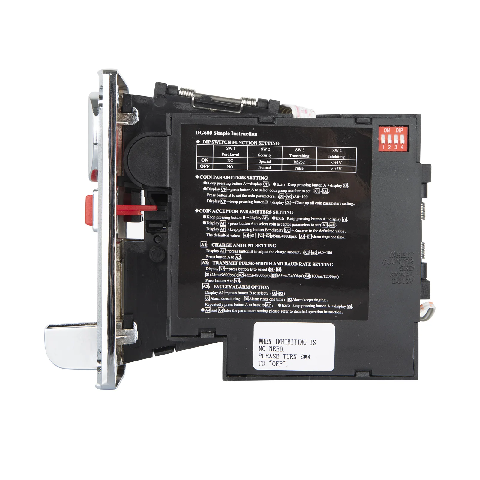 Washing machine DG600F Coin operated 6 values multi Coin acceptor with timer