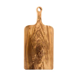 Olive Wood Butcher Chopping Block Customized Wooden Cutting Board with Handle