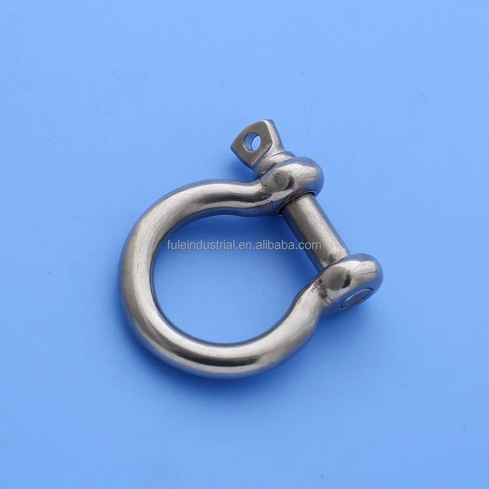 FULE Iso Certification 2000Kg D European 4Mm Stainless Steel Shackles China Anchor Inch 14Mm 316 Stainless Bow Shackle