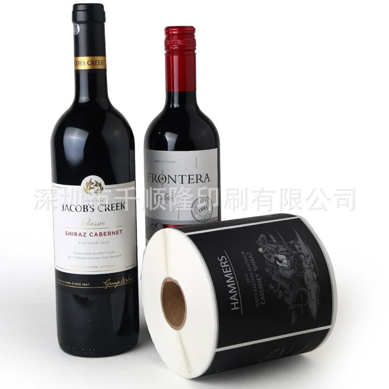 Wine Bottle Label Printing Paper Waterproof Beverage Adhesive Sticker Beer Labels Free Design Customized Juice Bottle Datang