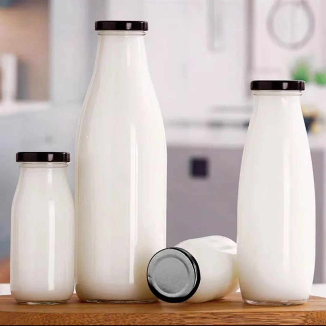 Оптовая продажа высококачественные прозрачные 250 мл стеклянные бутылки молока