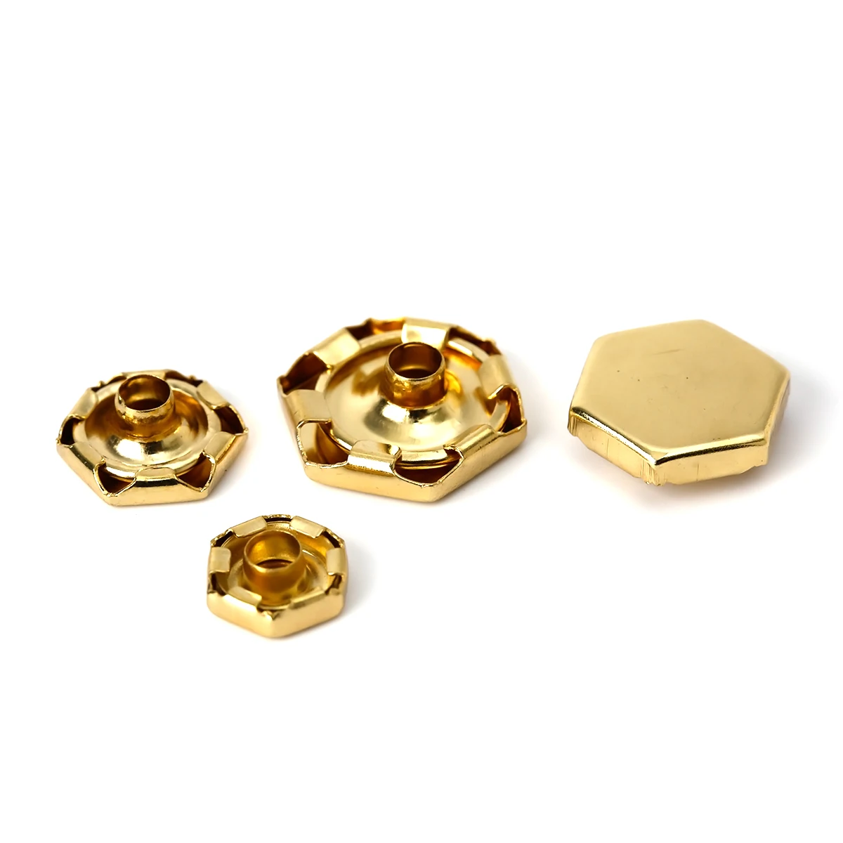 Индивидуальные дизайнерские шестигранные металлические заклепки в виде пирамиды для сумок