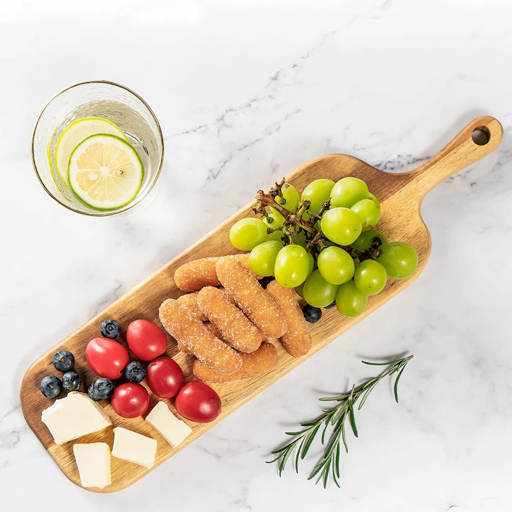 Wood Cutting Board Chopping Board for Meat Fruit Vegetables Wooden Serving Board for Kitchen Dining Room Pantry