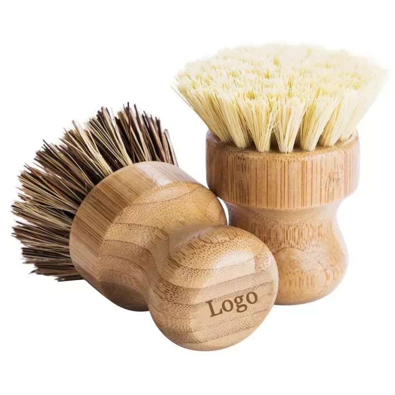 .Zero Waste Eco-friendly Natural Wooden Washing Brush Reusable Sisal Dish Brush Bamboo Dish Brush Set