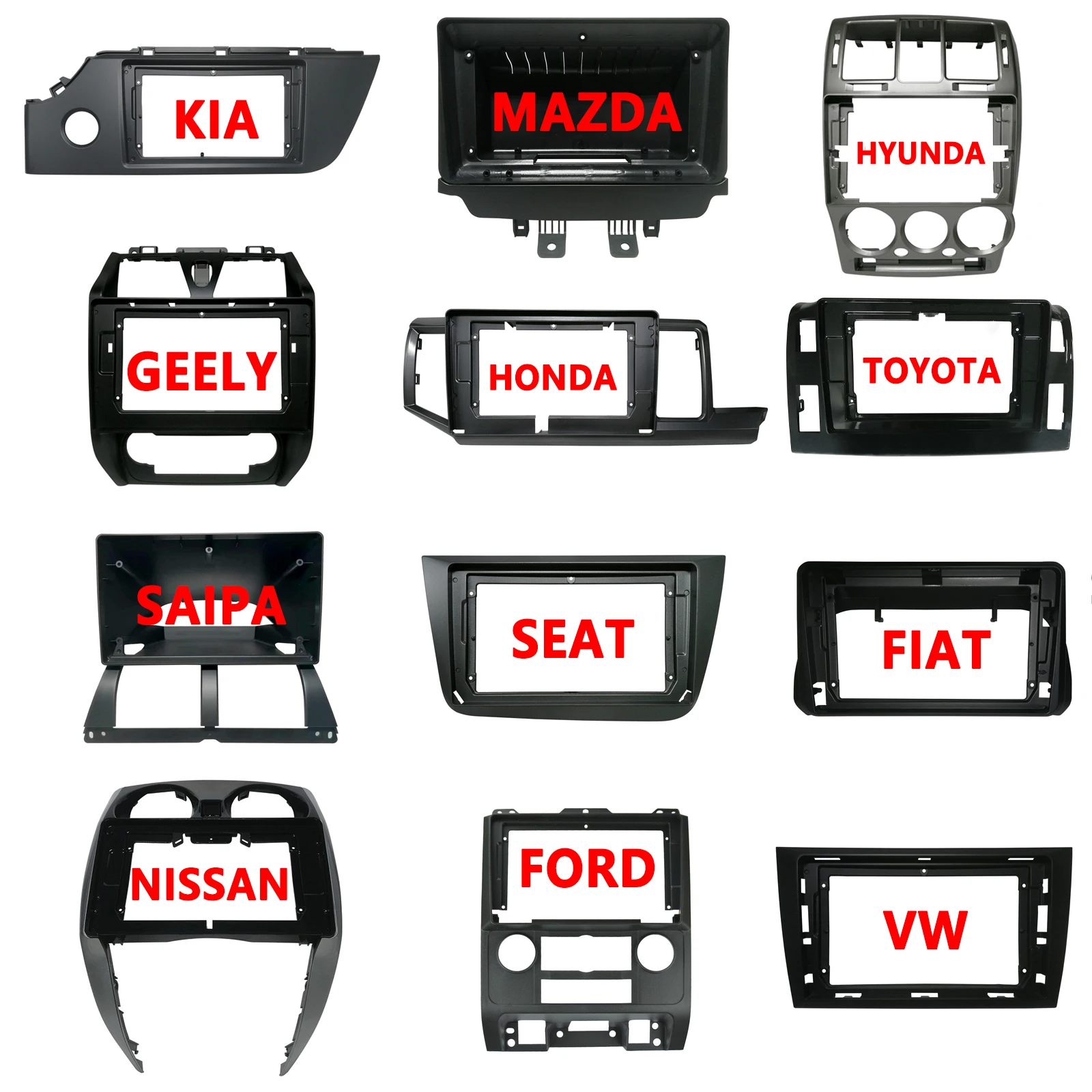 Marcan Factory ODM Bracket Fixed Panel Interface Dashboard Stereo Adapter Car accessories Android Radio Car DVD Player Frame