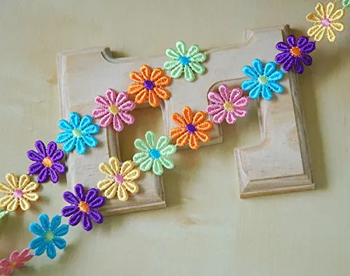 
DIY clothing Curtain Pillow daisy flower lace trim 