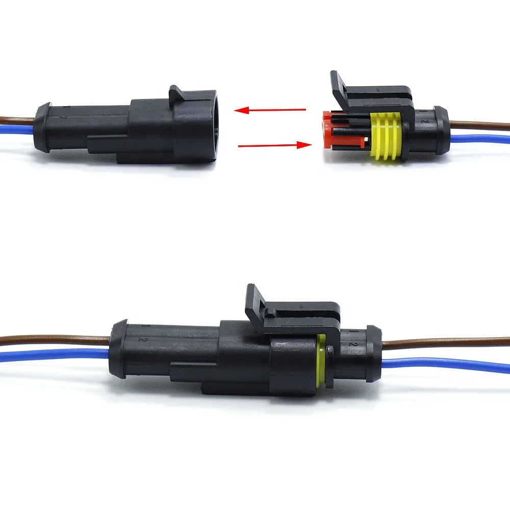 Electrical Waterproof Amp Super Seal Automotive male  female connectors 622pcs Box set 282104-1 282080-1