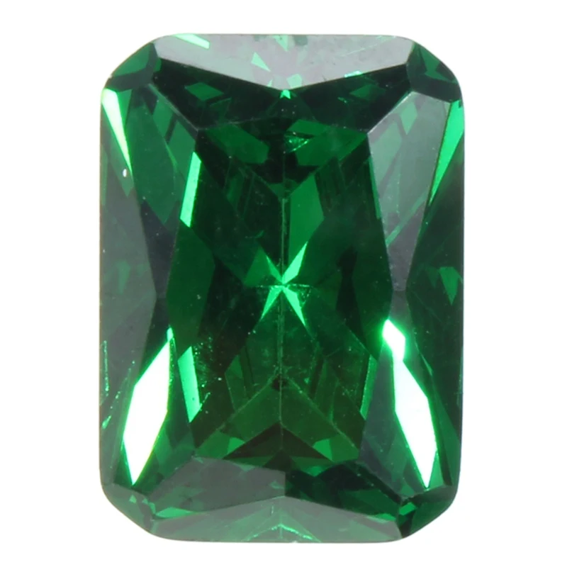 The New 9.08CT Does Not Heat, Dazzling Artificial Green Sapphire 10X14MM Diamond Emerald Bare Gemstone DIY Jewelry Pendant Craft