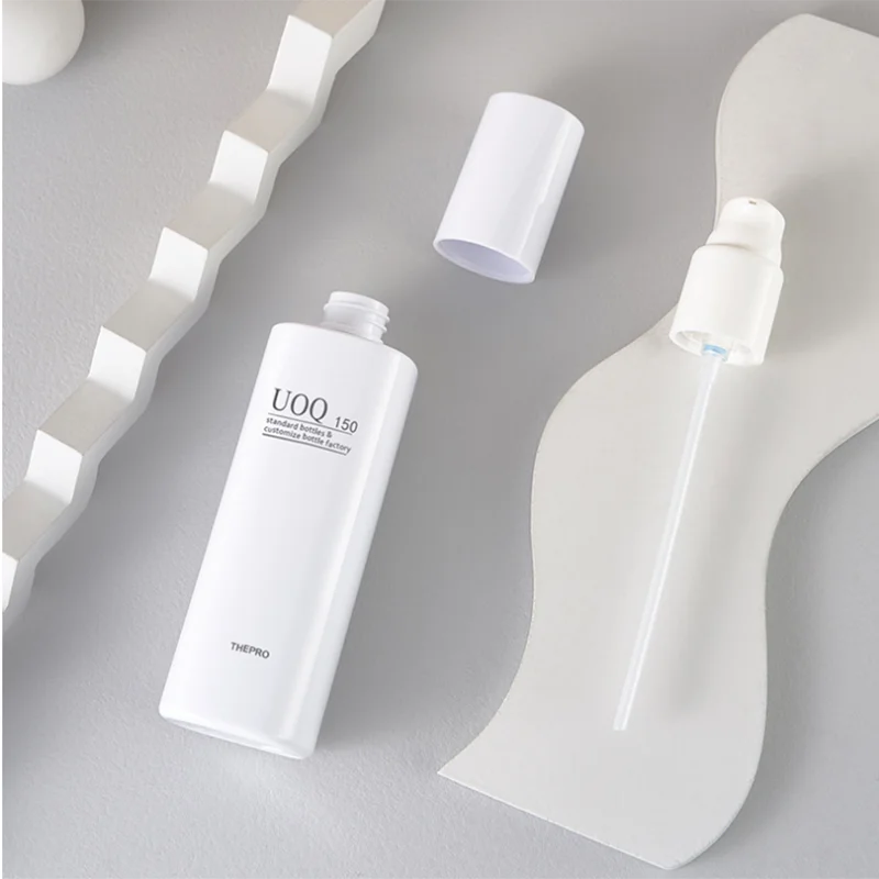 50ml 80ml 100ml 120ml 150ml White square lotion  spray bottle PET plastic bottle toner cosmetic bottles