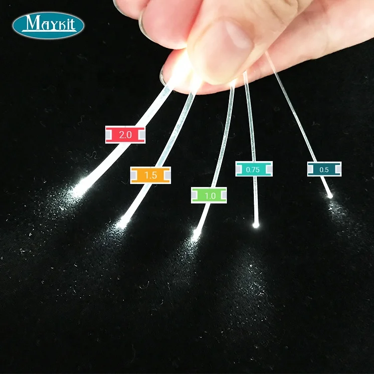 Wholesale 0.75mm End Glow PMMA Plastic Optical Fibers for Car Ceiling Optic Fiber Star Lighting Decoration