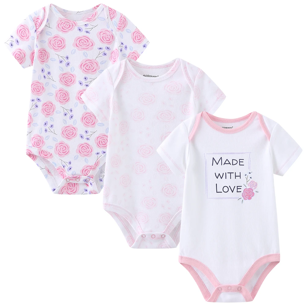 Certified Organic cotton high quality short sleeve girls rompers for babies manufacturing clothes baby rompers toddler wear