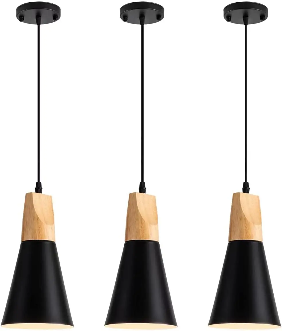 OEM ODM factory direct sell simple luxury style wood metal bulb pendant chandelier indoor lighting lamp for decor