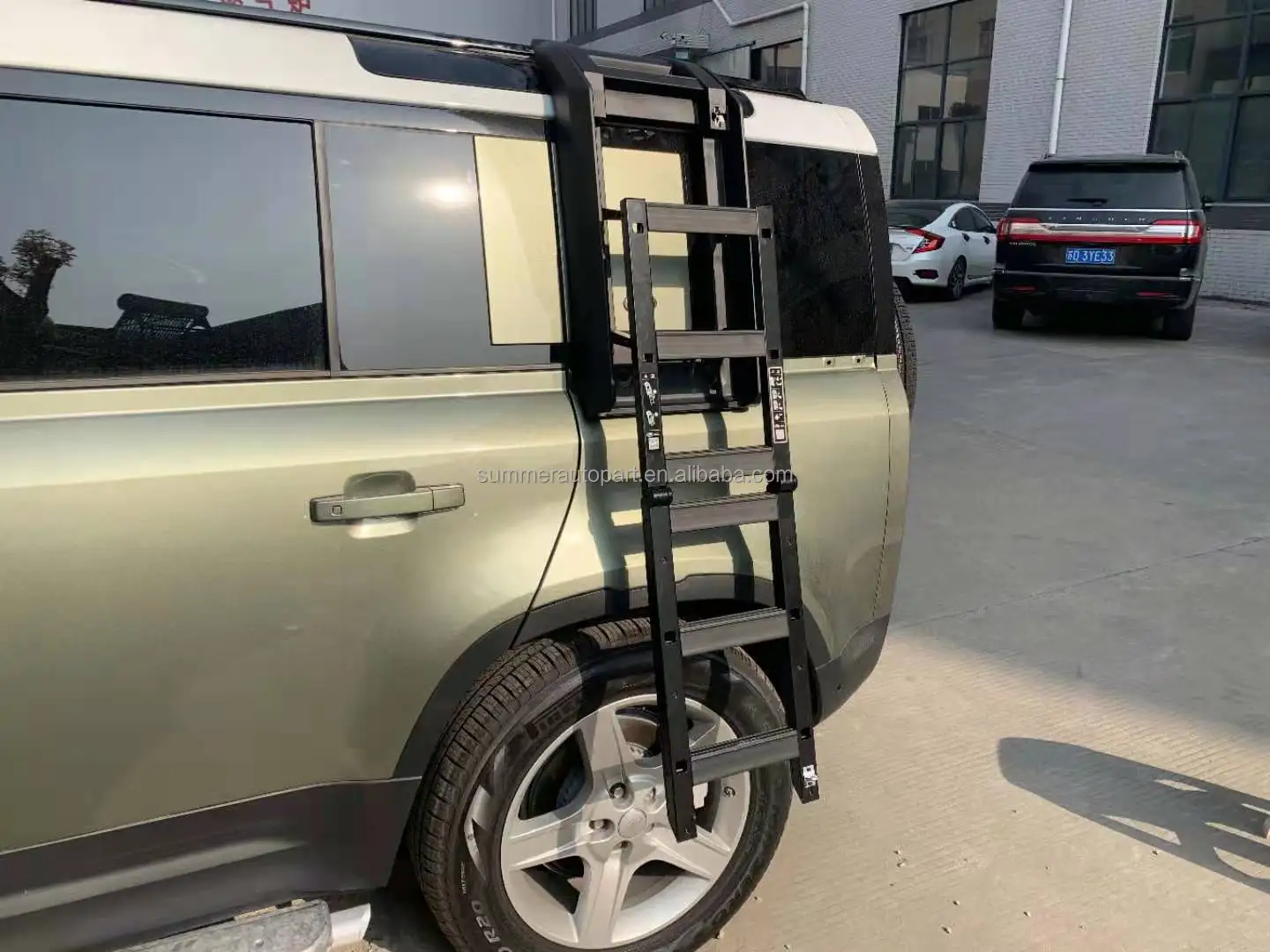 DEF4X4 Aluminum Car Foldable Lift Side Door Ladder for 2020 Land Rover Defender 90/110 For Tool Multifunctional