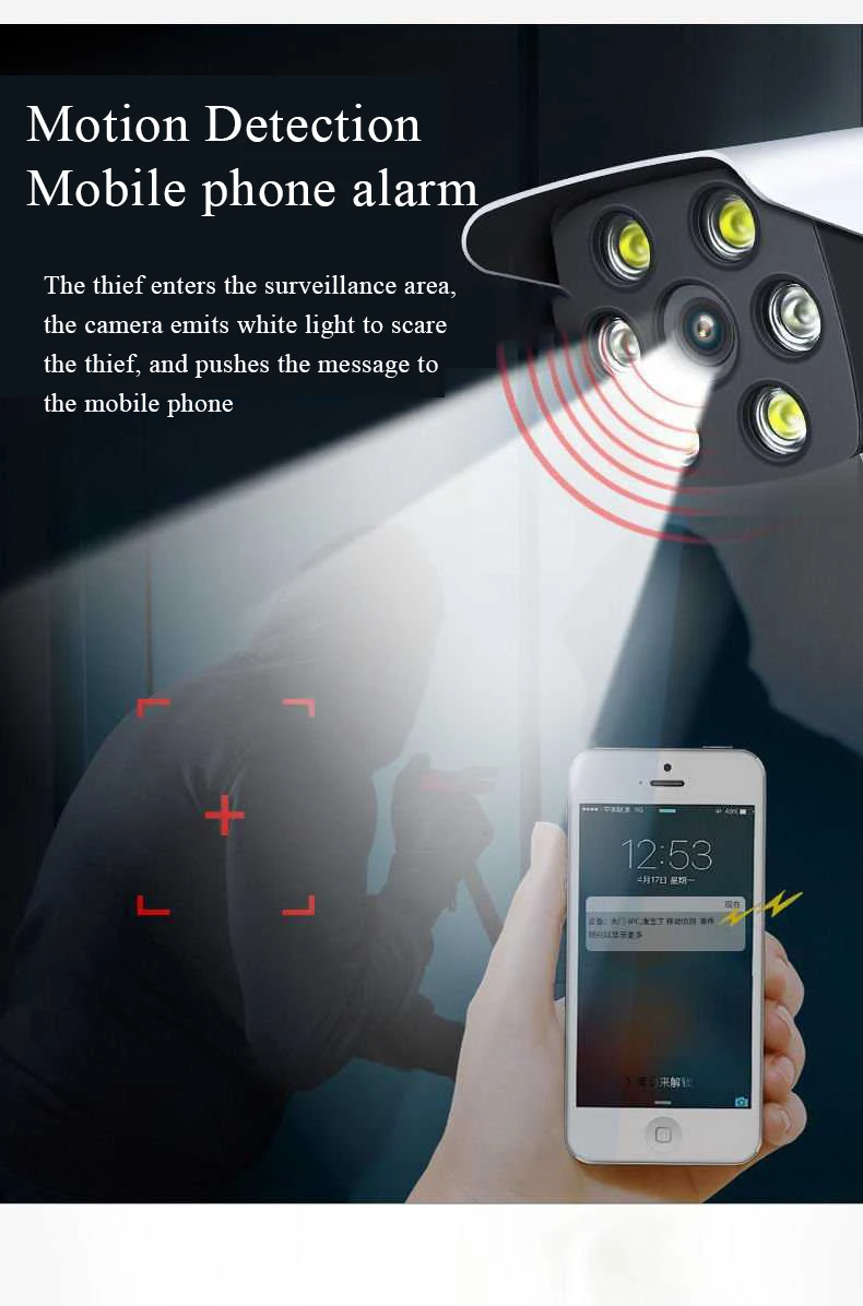 Wifi New Waterproof IP66 Night Vision Full Color Mobile Phones Remote Home Surveillance Security Wireless Bullet Wifi Camera