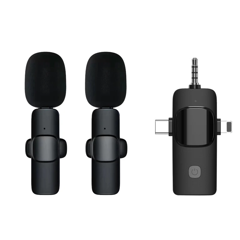 Customized logo Professional Lavalier Wireless Microphone Shooting Video Recording Noise Reduction Radio Microphone
