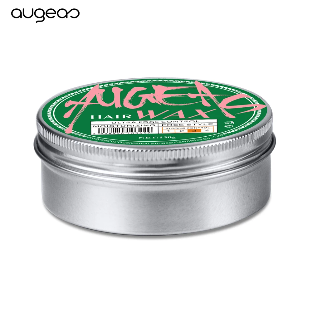 Guangzhou super hold edge gel oem supplier water base hair wax private label 150g strong styling jar pomade control for man