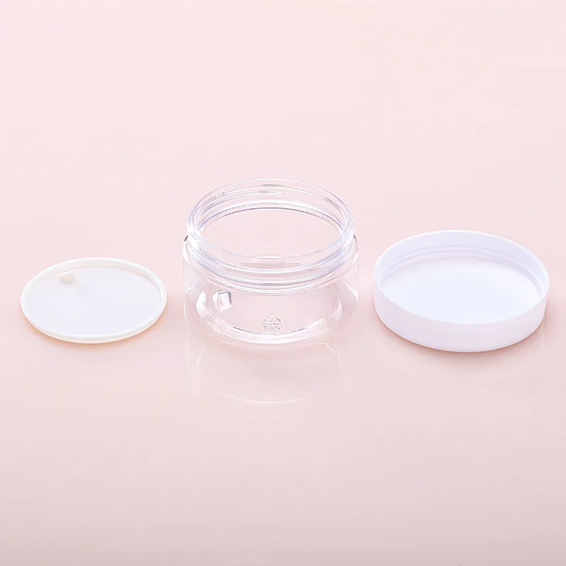 Plastic Jar 200g 8oz Food Grade Container With Aluminum Lid Packing