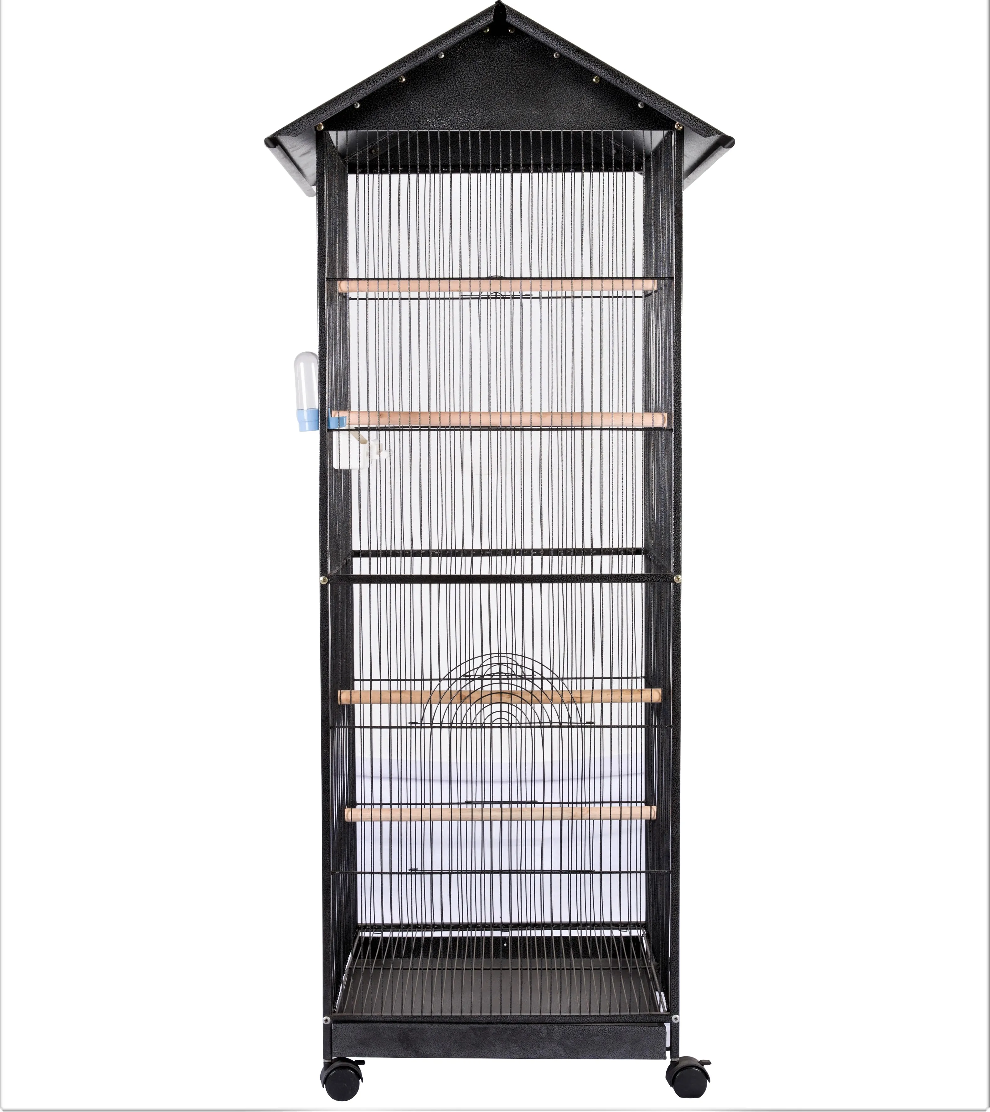 Factory Customized Metal Black Birds Cage Bird Aviary  Outdoor Pigeon Parrot House Pet Cages