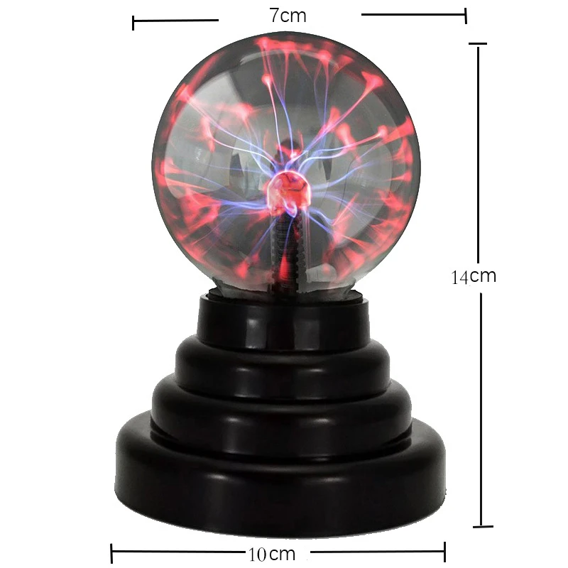 Hot Sale Newest plug-in battery 4inch Touch Sound Thunder Light Large Plasma Ball with Blue Tooth Speaker