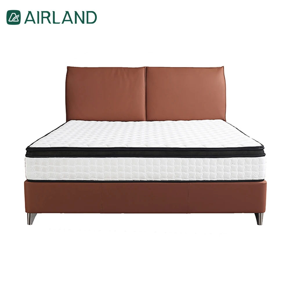 Hotels high grade natural latex king size pocket spring mattress bed