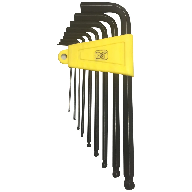 HKS-08 9pcs long arm hex key allen wrench set with ball end