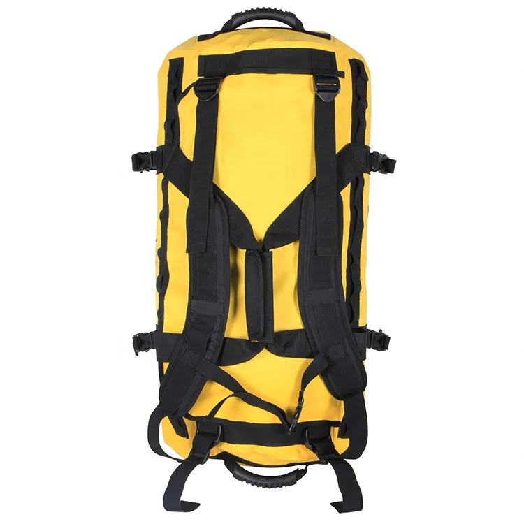 New large capacity nylon canvas outdoor waterproof backpack men women black foldable gym sports travel duffel bag