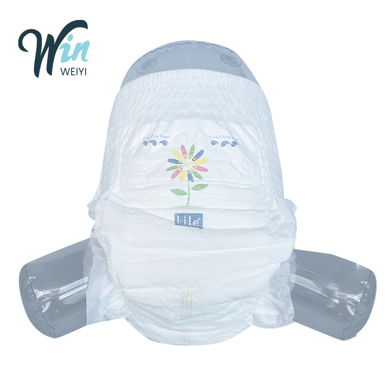 China Supplier Stocklot Breathable Disposable Cheap Price Leak Guard Newborn Baby Diaper Nappies