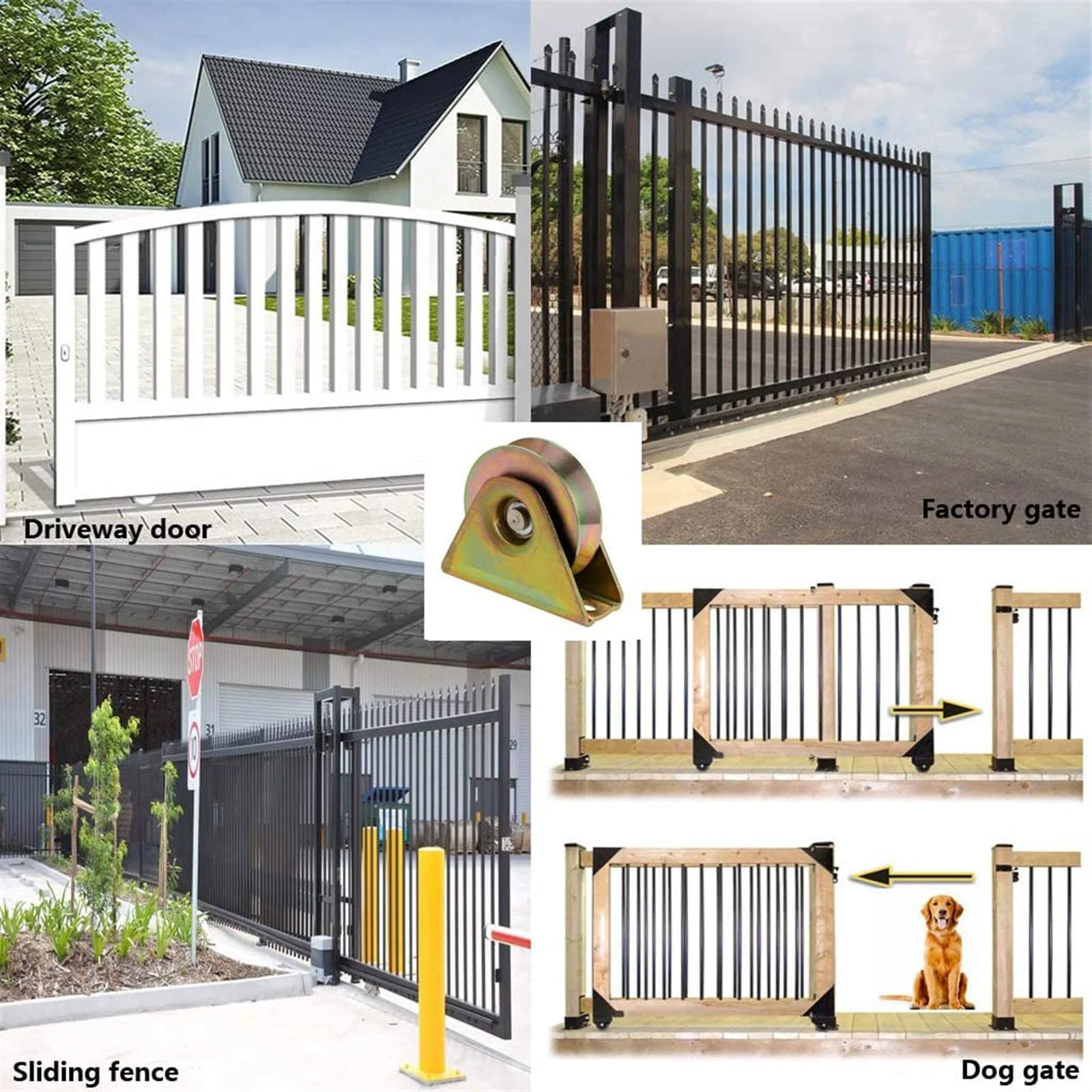 Sliding Gate Wheels V Groove Caster Heavy Duty Rigid Caster With Bracket For Rolling Driveway Gate Industrial