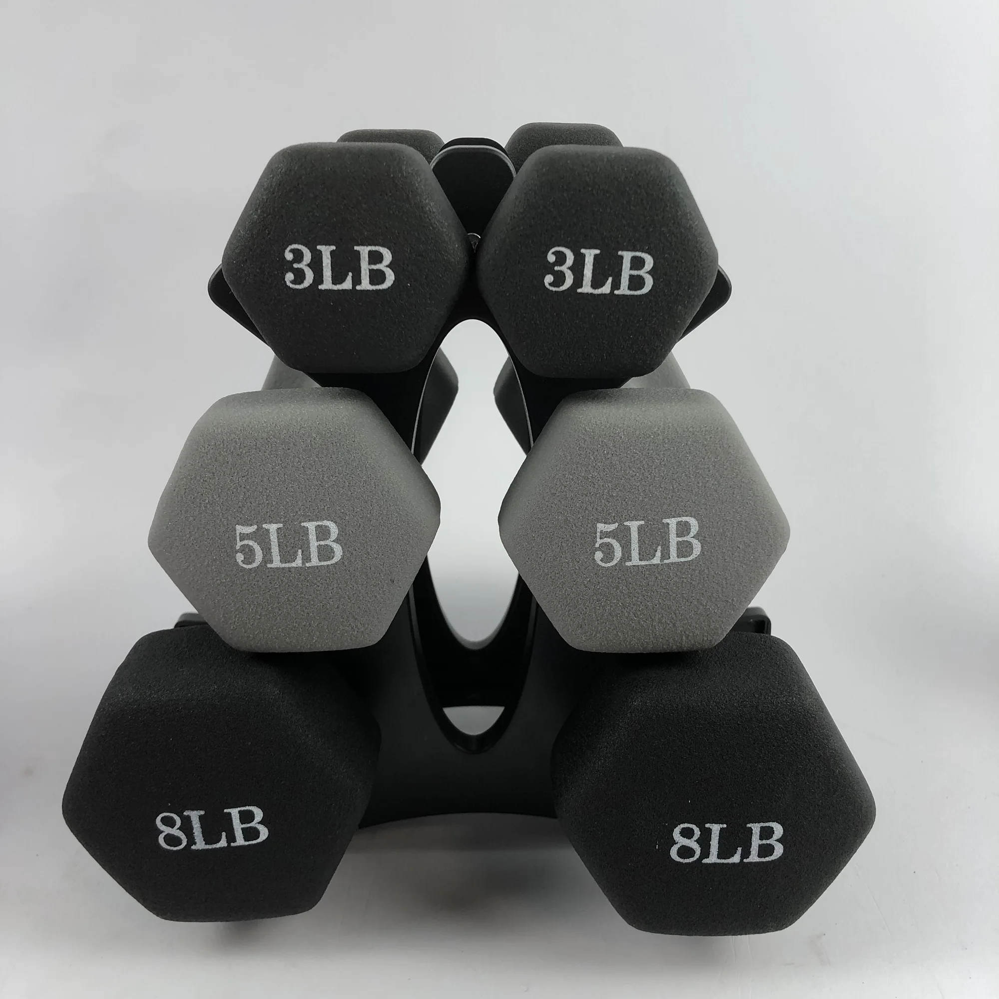 2022 Gym Factory direct sale Hexagon rubber coated dumbbell kg lbs weight lifting Push-up stand hex rubber dumbbell hex dumbbell