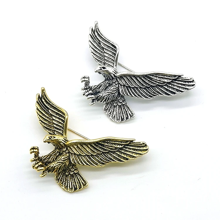  vintage design gold plated retro eagle shaped brooches for