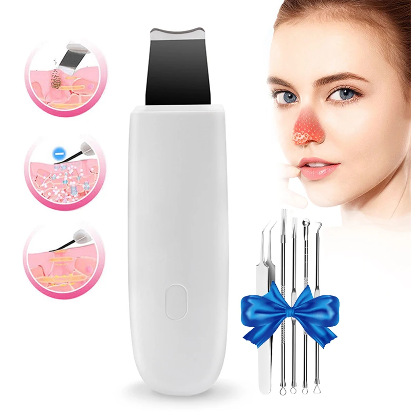 Professional portable skin sonic spatula face ionic peeling beauty machine gift for girlfriend facial ultrasonic skin scrubber