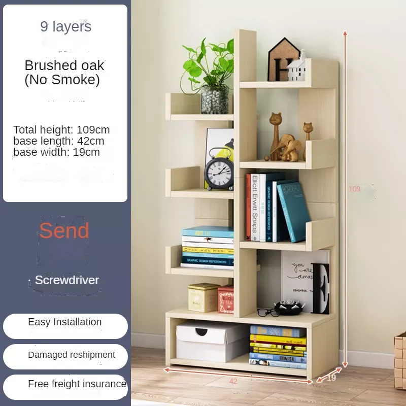 Современная креативная книжная полка, деревянный книжный шкаф, книжный шкаф для хранения магазинов