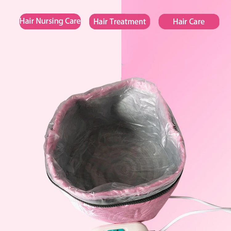
Microwavable Deep Conditioning Heating Cap for Hair Treatment Automatic Electric Hair Heat Cap Baking Oil Cap Good Quality Pink 