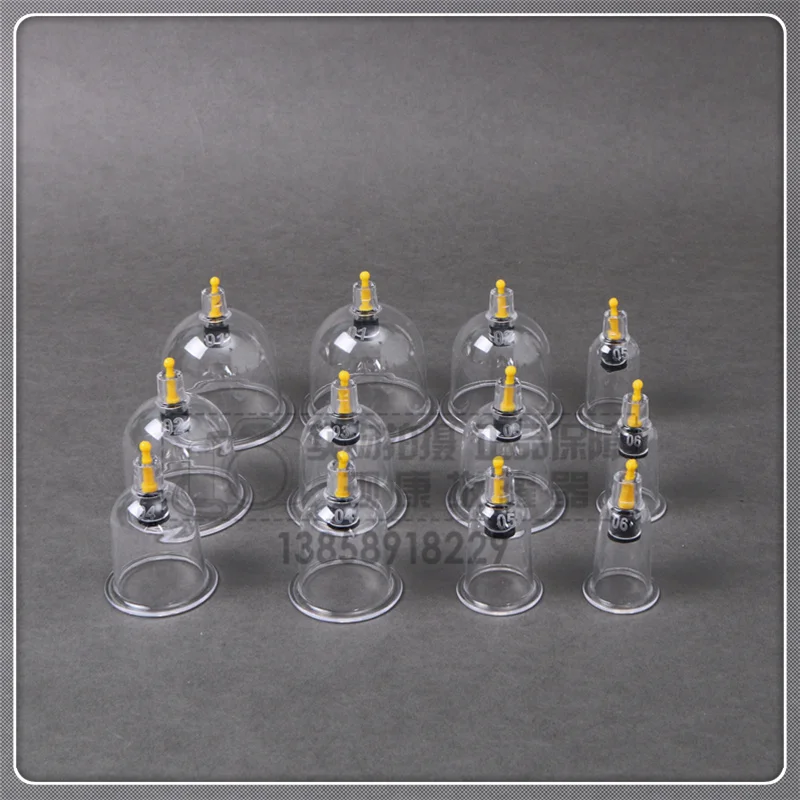 12 cups foam packed vacuum cupping set large gun massage therapy cupping device Muslim Mediacl physical device