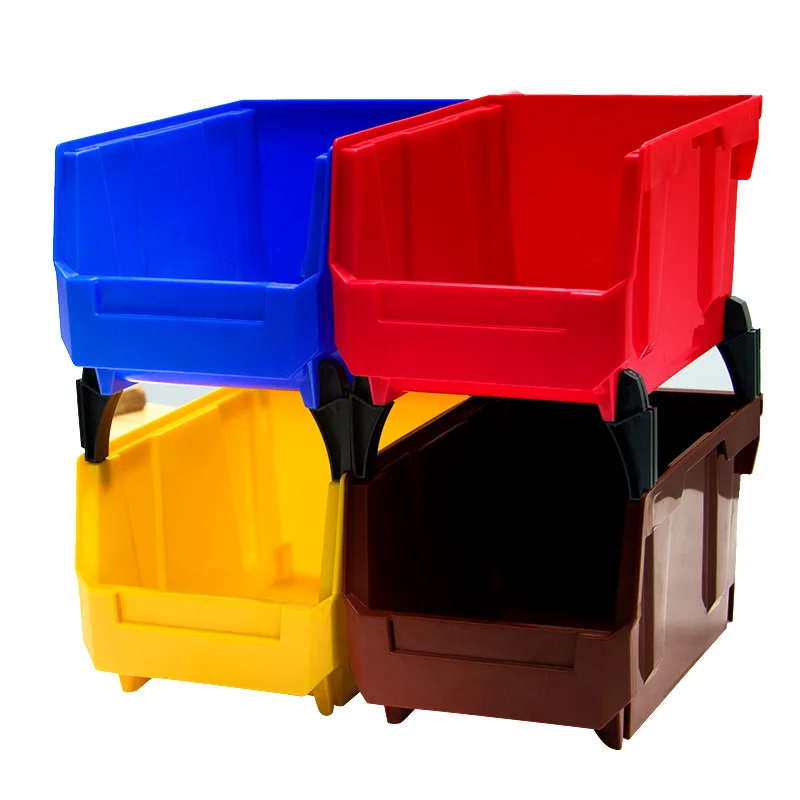 Industrial High Quality Plastic Stackable Warehouse Storage Shelf Bins Plastic Portable Boxes For Spare Parts