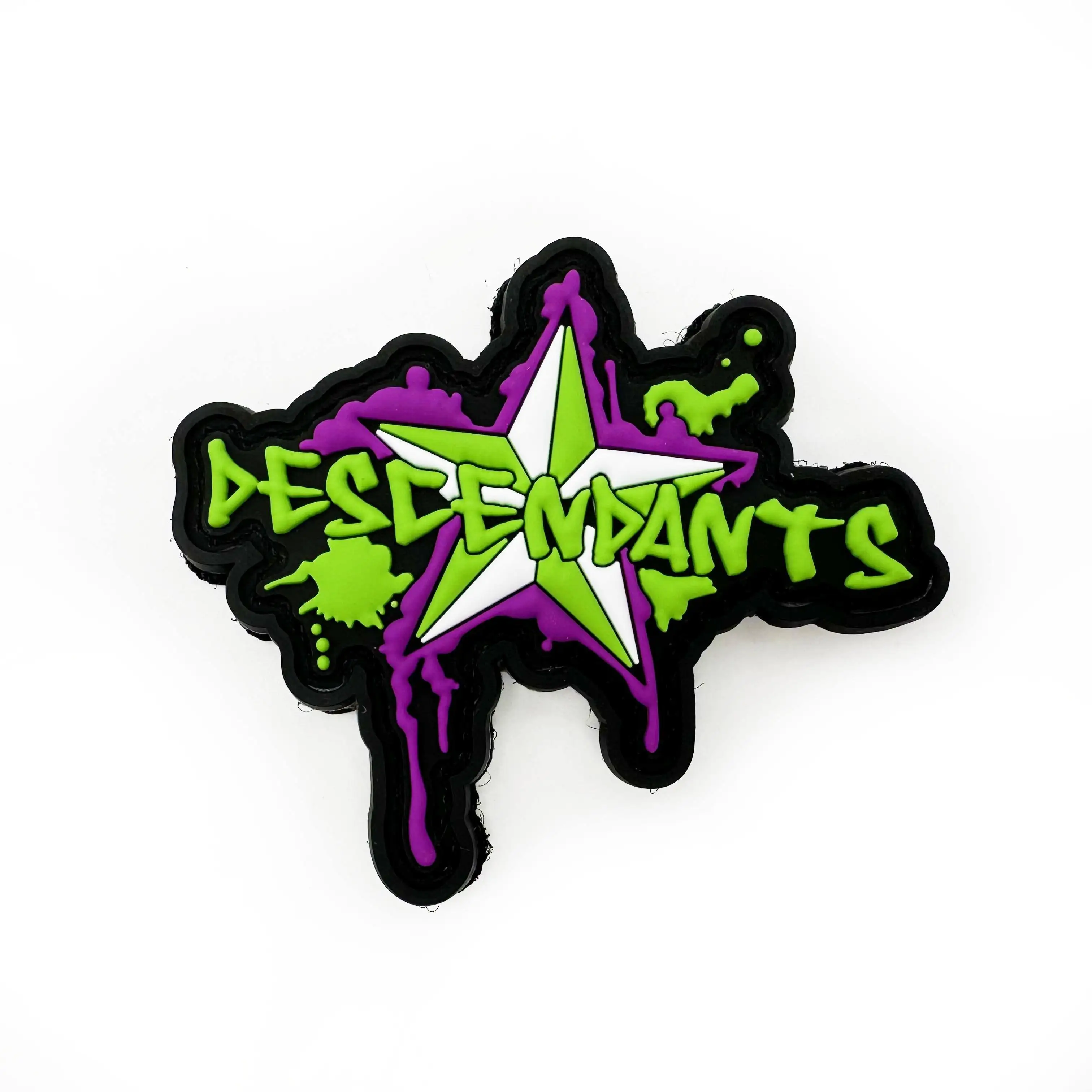 PVC Patches Ironing on Garment 3D  Embossed Logo Hat Label Patch Custom Flag Hook and Loop Patches for Clothing