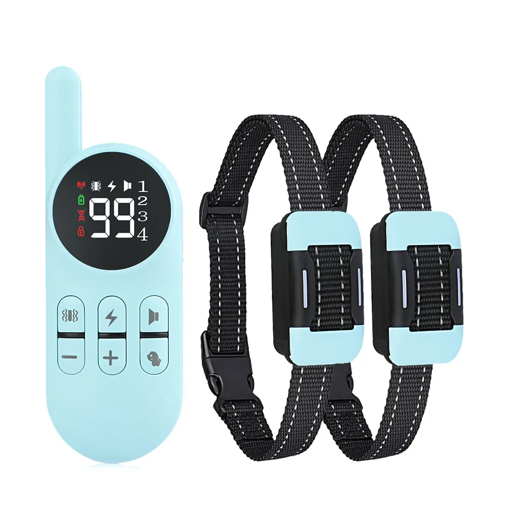 Smart Remote Training Dog Collar Waterproof 99 Levels Rechargeable Anti Bark Electronic Dog Collar For Dog Trainer