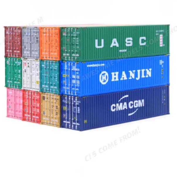 1:87 Scale 12cm Shipping Container Model International Shipping Gift Car Model HO Train Scene Model Sea Transport Decoration