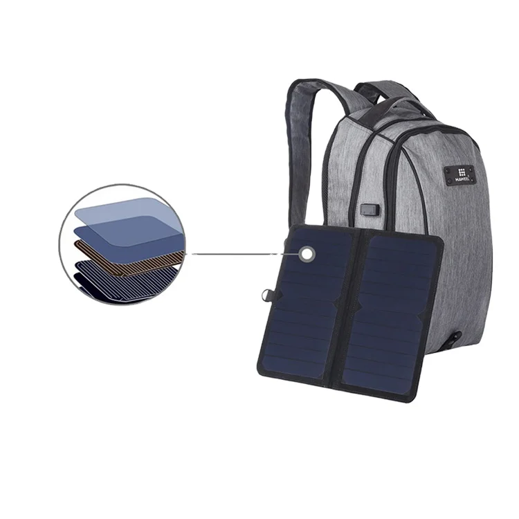 Wholesale High Quality Fashion Mens Outdoor Anti Theft Bag Usb Smart Travel Business Laptop Solar Backpack With Solar Panel